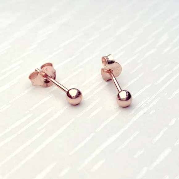 Primrose Jewelry - PRIMROSE Rose Gold Ball Stud Earrings